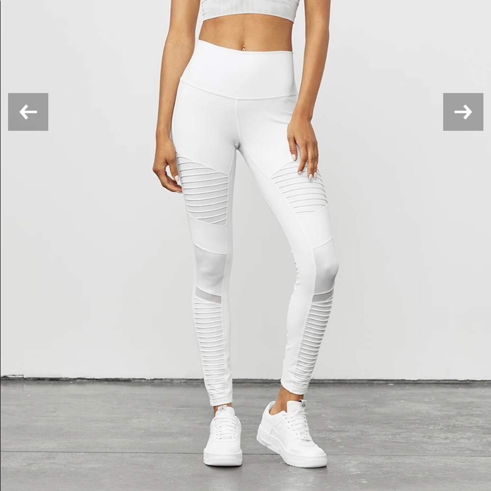 SOLD - Alo High-Waist Moto Legging in White
